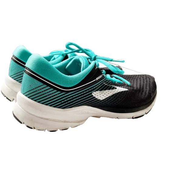 Brooks Launch 5 Black Teal Running Athletic Training Shoes Sneakers Womens 10 - Picture 2 of 8